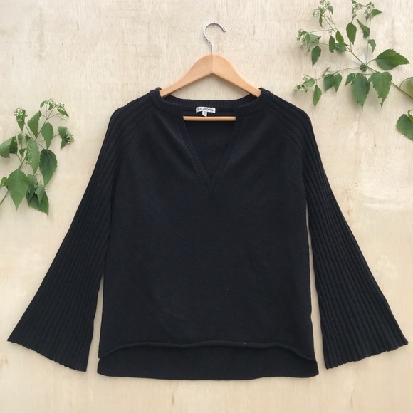 Rag Poets Misty Ribbed Bell Sleeve Pullover - Picture 2 of 8